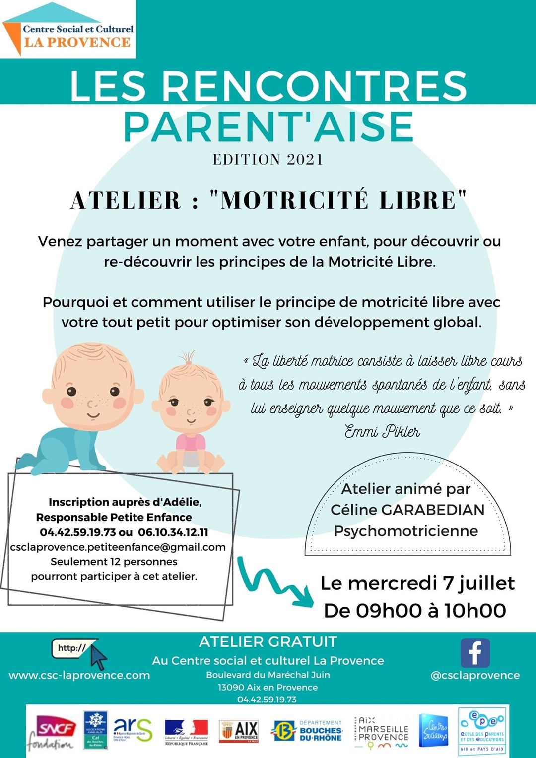 Atelier : psychomotricité libre